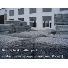 Горячая DIP гальванизированная корзина Gabion для обработки рек